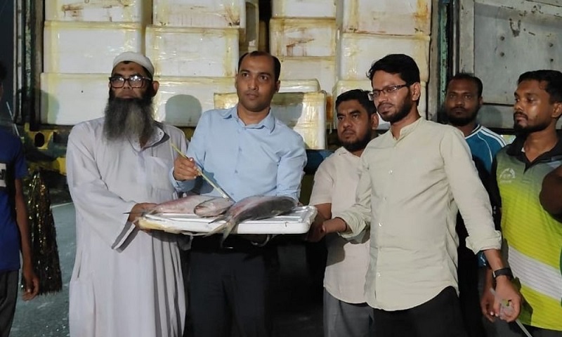 প্রথম চালানে ভারতে ৩৭.৪৬ মেট্রিক টন ইলিশ রপ্তানি