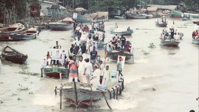 সংস্কারের ৩১ দফা প্রচারে বিএনপির নদীপথে র‌্যালি
