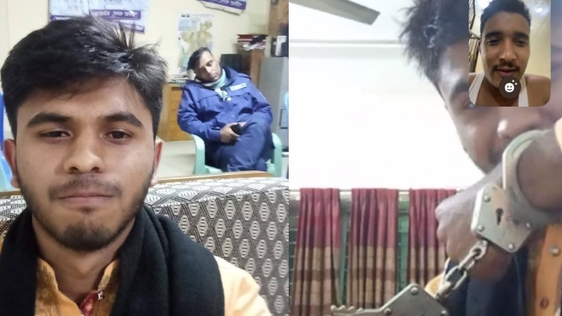 থানায় ঘুমন্ত পুলিশের সঙ্গে গ্রেফতার হওয়া ছাত্রলীগ নেতার সেলফি!