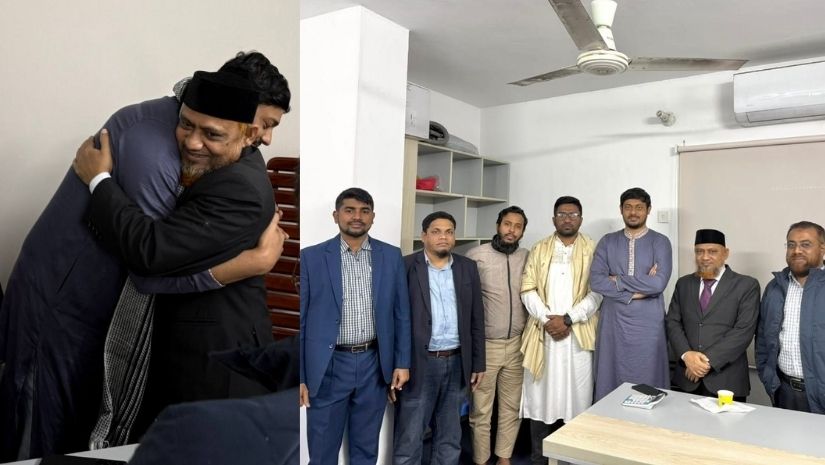 নাসিরুদ্দিন পাটোয়ারীর সঙ্গে হাসিমুখে সাক্ষাৎ মনোনয়ন প্রত্যাহার করা জামায়াত প্রার্থীর
