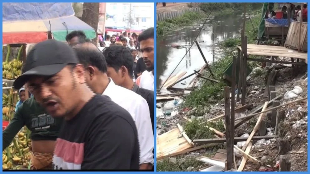 ক্ষুদ্র ব্যবসায়ীদের দোকান ভেঙে খালে ফেলার অভিযোগ ছাত্রদল নেতার বিরুদ্ধে