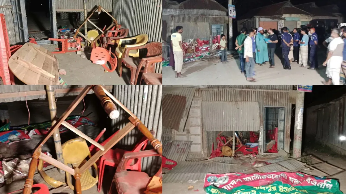 বিএনপির কার্যালয় ও দোকানে আ.লীগের হামলা-ভাঙচুর, আহত ২০