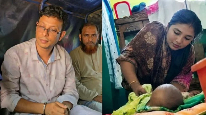 ৩ মাসের এক শিশুকে পা ভেঙে দেয়ার চেষ্টা, স্ত্রীর অপরাধে স্বামী-বাবা গ্রেফতার