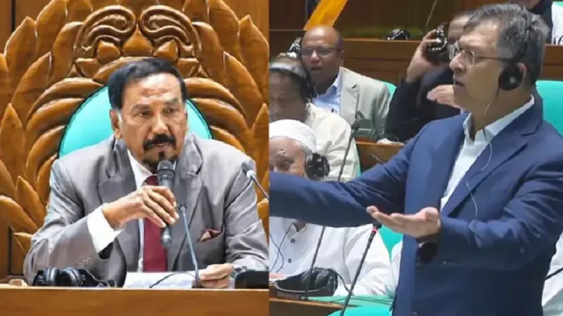 আপনি কী বিরোধী দলকে ওয়াকআউট করাতে চান, স্বরাষ্ট্রমন্ত্রীকে স্পিকারের প্রশ্ন